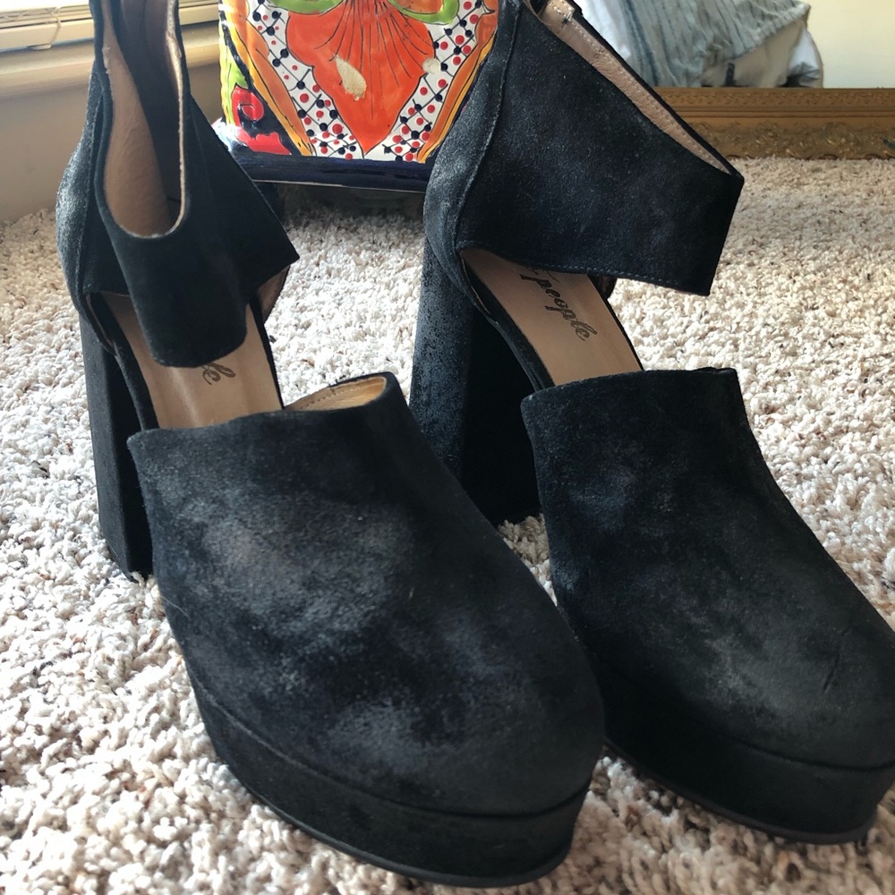 Black platform heels